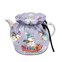 Generic Purple Snowman Tea Pot Cover - Insulated Durable Teapot Pouch - Drawstring Teacup Covers - Drop-Proof Shock-Proof - Kitchen Home Dining