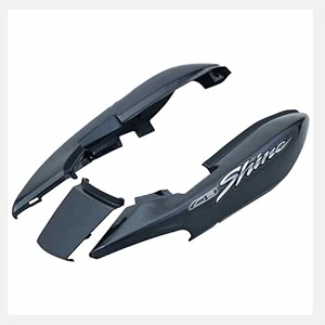 generic shine tail panel set of 3 - black polycarbonate motorcycle rear