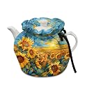 Generic Sunflower Painting Teapots Dust Cover Insulated Tea Cozy for Teapot Tea Kettle Cover Breakfast Insulation Lid Warmer Tea Cosy Kitchen Coffee Table Decorative Accessories