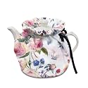 Generic Watercolor Rose Butterfly Tea Pots Cosy Kitchen Tea Pot Dust Cover Insulated Kettle Cover Breakfast Warmer for Home Kitchen Decorative Easy to Clean and Portable Vacation