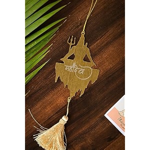 mahadev car hanging for rear view mirror  hindu religious dream catcher ornament  spiritual mahadev car interior decor  lightweight balanced design  ideal gift for car accessories