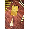Golden Gayatri Mantra Car Hanging Dream Catcher for Rear View Mirror | Religious Hindu Spiritual Ornament for Car Décor | Multipurpose Hanging Accessory Item for Positivity &amp; Protection