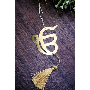 ek onkar car hanging dream catcher  religious hindu spiritual ornament for car home amp office dcor  multipurpose hanging accessory item for positivity amp protection