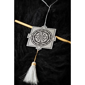 religioushindu culture car hanging dream catcher accessories best for your car interior ornament multipurpose use hanging gift silver shree yantra