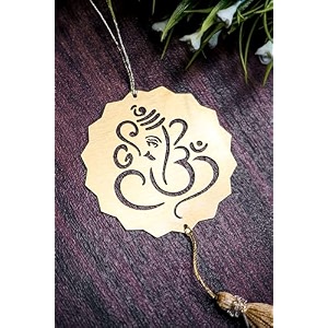 ganesh car hanging dream catcher for rear view mirror  religious hindu spiritual ornament for car home amp office dcor  multipurpose hanging accessory item for positivity amp protection