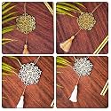 Religious/Hindu Culture Car Hanging Dream Catcher Accessories Best for Your Car Interior Ornament Multipurpose Use Hanging, Gift, (OM Silver Flower)