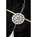 Religious/Hindu Culture Car Hanging Dream Catcher Accessories Best for Your Car Interior Ornament Multipurpose Use Hanging, Gift, (OM Silver Circle)
