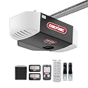 Genie Chain Drive 750 3/4 HPc Garage Door Opener w/Battery Backup - Heavy Duty - Operate your garage door when the primary power is out - Wireless Keypad Included, Model 7035-TKV,BLACK