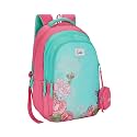 Genie Juliet School Backpack for Girls |19 In-36 Ltr with Three Compartments, Side Pockets and Light Weight with Padded Shoulders |Best for Books,Stationery,Lunch Box &amp; Essentials - Teal