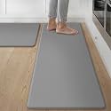 GENIMO Anti Fatigue Kitchen Mats for Floor 2PCS, Standing Rugs,Grey