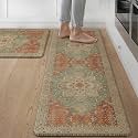 GENIMO Anti Fatigue Kitchen Mats for Floor 2PCS, Standing Rugs,Multi