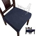 Genina Waterproof Seat Covers for Dining Room Chairs, Rear Covered