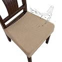 Genina Waterproof Seat Covers for Dining Room Chairs, Rear Gapped