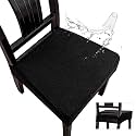 Genina Waterproof Seat Covers for Dining Room Chairs, Rear Gapped