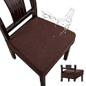 Genina Waterproof Seat Covers for Dining Room Chairs, Rear Gapped