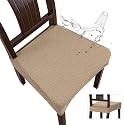 Genina Waterproof Seat Covers for Dining Room Chairs, Rear Covered
