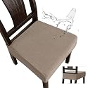 Genina Waterproof Seat Covers for Dining Room Chairs, Rear Gapped