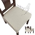 Genina Waterproof Seat Covers for Dining Room Chairs, Rear Gapped