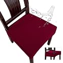 Genina Waterproof Seat Covers for Dining Room Chairs, Rear Covered