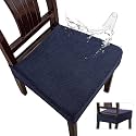 Genina Waterproof Seat Covers for Dining Room Chairs, Rear Gapped
