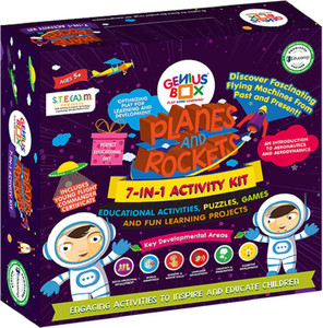 genius box learning and educational toys for children planes and rocket activity kit  educational kit  learning toy  stem
