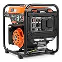 GENMAX 4000W Portable Open Frame Inverter Generator, 223cc Engine, with 30A RV Outlet, Clean Power (<5% THD) for Camping, Home & Jobsite Backup, Eco-Mode, Low Oil Shutdown, USB-C & USB-A Ports