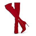GENSHUO Women's Over the Knee Boots Stiletto Pointed Toe Thigh High Heel