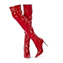 GENSHUO Women's Over the Knee Boots Stiletto Pointed Toe Thigh High Heel