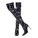 GENSHUO Women's Over the Knee Boots Stiletto Pointed Toe Thigh High Heel