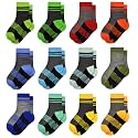 GENTABY Boys Crew Socks Novelty Plaid Kids
