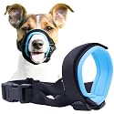 Gentle Muzzle Guard for Dogs - Prevents Biting and Unwanted Chewing Safely Secure Comfort Fit - Soft Neoprene Padding – No More Chafing – Training Guide Helps Build Bonds with Pet (S, Blue)