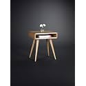 Genuine Decor Bedside end Table Open Shelf | Sofa Side Table | Bedroom Table | Tall End Table | Rosewood (Open Shelf)