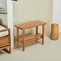 Genuine Decor Solid Sheesham Bench with Storage Space for Home Decor | Living Room | Entryway | Bedroom Natural Finish (16.9" H x 21.7" L x 9.8" W)