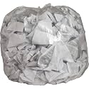 Genuine Joe GJO01015 Low-Density Flat Bottom Trash Can Liner, 45 Gallon Capacity, 46" Length x 40" Width x 0.60 mil Thickness, Clear (Box of 250)