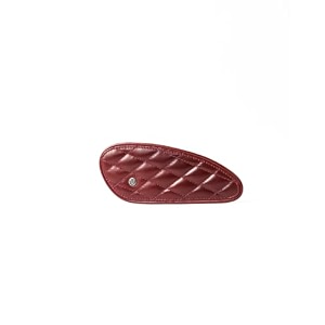 genuine leather motorcycle tank knee padstank grip for scratch protection by trip machine company- diamond mini cognac