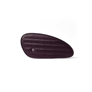 genuine leather motorcycle tank knee padstank grip for scratch protection by trip machine company- classic stripes caffeine