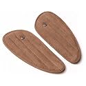 Genuine Leather Motorcycle Tank Knee Pads/Tank Grip for Scratch Protection by Trip Machine Company- Classic Stripes (Mini), Tobacco Brown