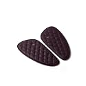 Genuine Leather Motorcycle Tank Knee Pads/Tank Grip for Scratch Protection by Trip Machine Company- Diamond (Mini), Caffeine
