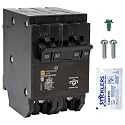 Genuine Square D HOMT230230 Quad Tandem Circuit Breaker Kit (1 Pack), Double 2-Pole, 30 Amp (30A), 120/240V, 10kAIC, UL Listed, Plug-on Space Saver for Homeline Load Centers & Panel Box
