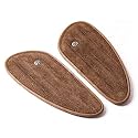 Genuine Leather Motorcycle Tank Knee Pads/Tank Grip for Scratch Protection by Trip Machine Company - Classic Stripes, Black