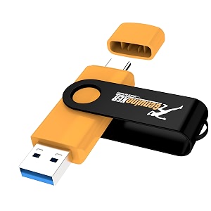 premium 2-in-1 stylish 64gb flash drive type c pendrive  30 swivel dual otg pendrive  compatible with smartphonestabletspclaptop orange 64gb