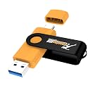 Premium 2-in-1 Stylish 64GB Flash Drive Type C Pendrive | 3.0 Swivel Dual OTG Pendrive | Compatible with Smartphones/Tablets/PC/Laptop (Orange, 64GB)