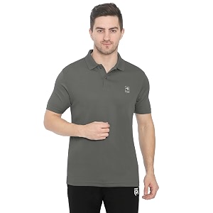 GenX Mens Solid Regular Fit Polo Shirt