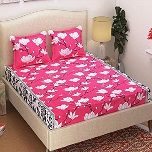 microfibre cotton 144 tc bedsheet pink_standard