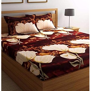 microfibre cotton 144 tc bedsheet multicolour_standard