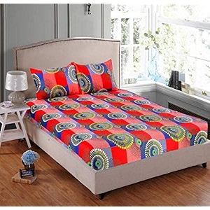 microfibre cotton 144 tc bedsheet multicolour_standard