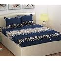 Microfibre Cotton 144 TC Bedsheet (Blue_Standard)