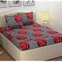 Microfibre Cotton 144 TC Bedsheet (Black_Standard)