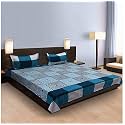 Microfibre Cotton 144 TC Bedsheet (Blue_Standard)