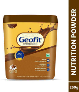 geofit nutrition powder chocolate flavour  high-calorie protein powder protein blends